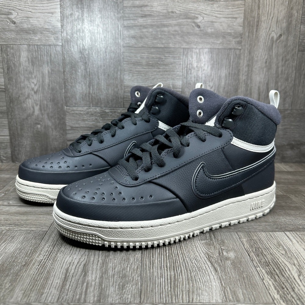 Nike Court Vision Mid Winter Women 9 Dark Smoke Grey Rugged NEW DR7882-003 - Picture 4 of 8